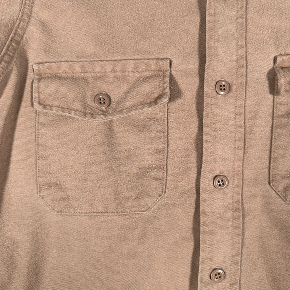 Vintage Deerskin Shirt Adult MEDIUM Brown Flannel Workwear Hunting USA Made 70s - Picture 5 of 12